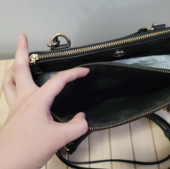 Coach authentic Mini Brooke Carryall Black leather sachet crossbody black - Picture 3 of 9